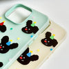 For iPhone 15 Skin Feeling Jelly TPU Hybrid PC Phone Case(Polka Dot Yellow)