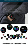 Q88 Smart Watch IP68 Waterproof Men Sports Smartwatch Android Bluetooth Watch Support Heart Rate / Call Reminder / Pedometer / Sleep Monitoring / Tracker(Black Red)