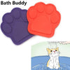 Silicone Pet Bath Lick Mat - Red - Slow Feeder - Suction Cup