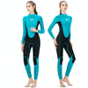 SLINX Women Slim Sun Protection Warm Wetsuit Long -Sleeved Full Body Snorkeling Supreme Surfing, Size: XL(Lake Green)