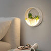 Living Room Background Wall Bedroom Bedside Round Succulent Garden Decorative Wall Lamp, Size:30 x 5 cm(White)