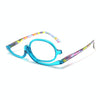 Makeup Presbyopic Glasses Monolithic Reading Glass Magnifying Glass, Degree: +300(Light Blue)