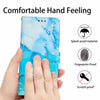 For Samsung Galaxy A55 5G Painted Marble Pattern Leather Phone Case(Blue Green)