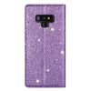 For Samsung Galaxy Note 9 Ultrathin Glitter Magnetic Horizontal Flip Leather Case with Holder & Card Slots(Purple)