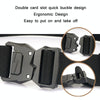 Outdoor Casual Lightning Buckle Men Elastic Belt, Length: 125cm(Dark Khaki)