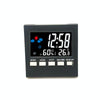 2159 Household Temperature And Humidity Display Alarm Clock Indoor Electronic Digital Display Multi-Function Color Screen Clock(Black)