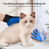 Cat Grooming Glove - Right Hand, Blue - Rubber Brush