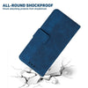 For Realme 13+ Global Geometric Embossed Leather Phone Case(Blue)