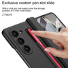 For Samsung Galaxy Z Fold6 GKK Magnetic Integrated Phone Case with Pen Slots, Include Pen(Black+Red)