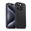 For iPhone 15 Pro Max Pita Series TPU + PC Texture Phone Case(Black)