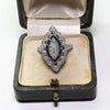 Women Sapphire Rhinestone Engagement Ring, Ring Size:8