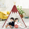 Indian Children Tent Cotton Cloth Indoor Play House Parent-Child Doll House(Pink Stars)