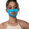 Anti-Fog Lip Language Face Shield For The Deaf And Mute Solid Color Printing Face Shield(Lake Blue)