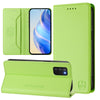 For Samsung Galaxy A03s 164mm RC01 Dual-Folded Magnetic Suction RFID Leather Phone Case(Grass Green)