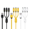 WK WDC-30 Elastic Silicone 1.2m 66W USB to 8 Pin / Type-C / Micro USB Fast Charging Data Cable(Black)