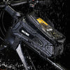 WILD MAN M30 1L Hard Shell Mountain Bike Front Beam Bag TPU Touch Screen Cycling Equipment Bag(Black)