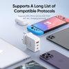 DUZZONA T9 65W Dual USB-C / Type-C+USB GaN Fast Charger, Specification:UK Plug
