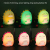 Bedroom Cartoon Dinosaur Silicone Sensor Night Light(Pink)