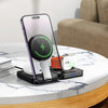 hoco CQ11 Ingenious 3 in 1 Folding Magnetic Wireless Charging(Black)