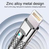 Mech Series 6A 120W USB to 8 Pin Metal Plug Silicone Fast Charging Data Cable, Length: 1.2m(Blue)