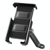 QX-21 Aluminum Alloy Bicycle Shockproof Riding Navigation Mobile Phone Holder(Black)