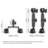 1/4 inch Screw Dual-Leg  Suction Cup Mount and 2 x Single-leg Car Suction Cup Mount Crab Clamps Set (Black)