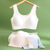 Girls Development Fixed Cup Seamless Underwear Student Vest Bra, Size: F 40-52.5kg(Light White)