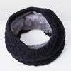 Winter Plus Velvet Thicken Warm Pullover Knit Scarf, Size:47 x 22cm(Black)