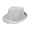 Light Grey Fashion Seaside Sun Visor Hat Folding Net Surface Jazz Hat, Size:58cm