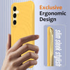 For Samsung Galaxy S25 5G Wave Texture MagSafe Magnetic Liquid Silicone Phone Case(Yellow)