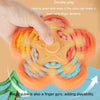 10 Sides Rotating Magical Bean Cube Fingertip Gyro Toy Educational Brain Development Roller Ball Toy(Orange)