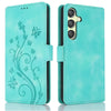 For Samsung Galaxy A54 5G Dreamy Butterfly Love Flower Embossed Leather Phone Case(Green)