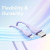 Baseus Pudding Series 2.4A USB to 8 Pin Fast Charging Data Cable, Length:1.2m(Purple)