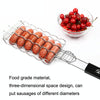 FOREST MASTER KW3008 Barbecue Sausage Stainless Steel Grill Mesh Outdoor Grill Barbecue Clip