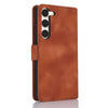 For Samsung Galaxy S23 5G Dreamy Butterfly Love Flower Embossed Leather Phone Case(Brown)