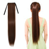 Natural Long Straight Hair Ponytail Bandage-style Wig Ponytail for WomenLength: 75cm (Flaxen)