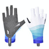 BOODUN P101251 Summer Outdoor Half Finger Silicone Non-Slip Fishing Gloves, Size: XL(Blue)
