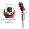 Hexagonal Shank Quick Release Self-Locking Joint Extension Rod Electric Drill Driver Extension Quick Conversion Bits(Black)