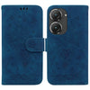 For Asus Zenfone 9 Butterfly Rose Embossed Leather Phone Case(Blue)