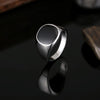 Europe and America Men Classic Alloy High Polished Drip Oil Style Ring, Size: 10, Diameter: 19.9mm, Perimeter: 62.4mm