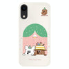 For iPhone XR Skin Feeling Jelly TPU Hybrid PC Phone Case(Birthday Puppy Beige)