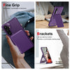 For Samsung Galaxy S24 FE 5G Vertical Flip Card Bag Holder Leather Phone Case(Purple)