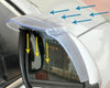 2 PCS Flexible Shielding Rain Board Rain Eyebrow with Wind Guide Apparatus for Car Rearview Mirrors(Transparent)