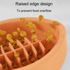 Silicone Licking Bowl (Orange) for Cats & Dogs - Slow Feeder with Suction