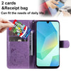 For Samsung Galaxy A26 5G Global Cat Bee Embossing Pattern Shockproof Leather Case(Purple)