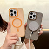 For iPhone 14 Plus Soft Sandy Skin Feel MagSafe Magnetic PC Phone Case(Desert Gold)