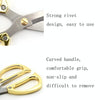 K82 Stainless Steel Alloy Scissors Multifunctional Household Powerful Diamond Scissors(Golden)