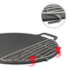 304 Stainless Steel Camping BBQ Frying Pan Steaming Rack, Size: 37x11cm