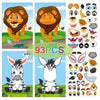Face Changing Stickers Early Learning DIY Puzzle Stickers Toys(Animal)