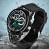SANDA 793 large Dial Tide Watch Student Fashion Trend Multi Function Double Glow Waterproof Electronic Watch(Gold)